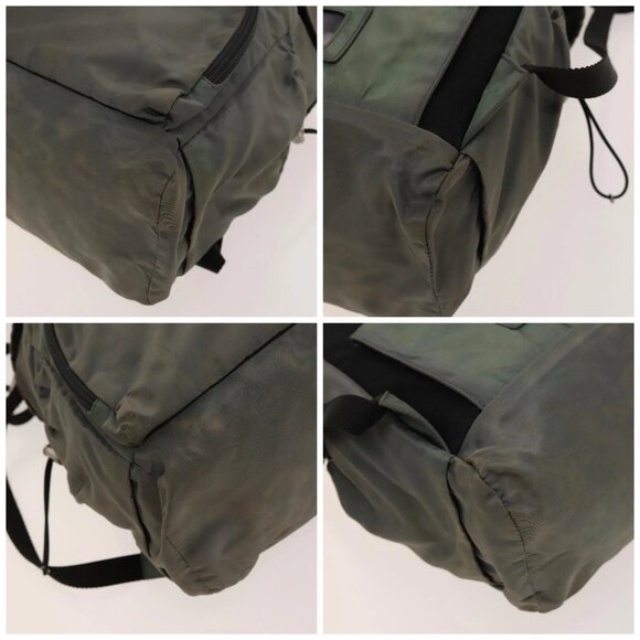 PRADA Backpack Nylon Khaki Silver Auth bs27852 - Picture 16 of 16